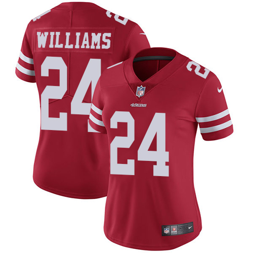 San Francisco 49ers Limited Red Women K Waun Williams Home NFL Jersey #24 Vapor Untouchable->women nfl jersey->Women Jersey